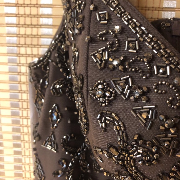 Montage mocha evening gown - Picture 2 of 8